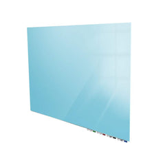 Ghent Aria Low Profile Magnetic Glass Whiteboard, 4'H x 5'W, Horizontal, Blue