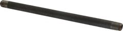 Made in USA - Schedule 80, 1/4" Diam x 9" Long Black Pipe Nipple - Threaded - Strong Tooling