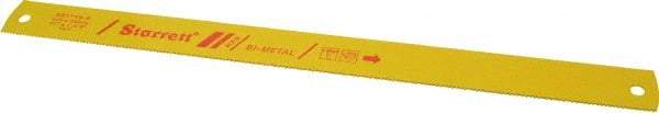 Starrett - 17" Long, 10 Teeth per Inch, Bi-Metal Power Hacksaw Blade - Toothed Edge, 1-3/8" Wide x 0.062" Thick - Strong Tooling