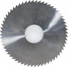 Made in USA - 2-1/4" Diam x 0.032" Blade Thickness x 5/8" Arbor Hole Diam, 60 Tooth Slitting and Slotting Saw - Arbor Connection, Solid Carbide, Concave Ground - Strong Tooling