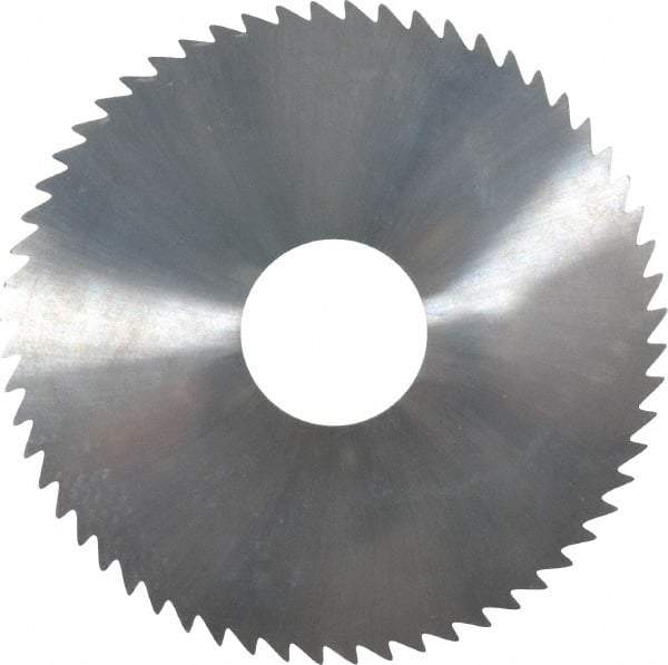 Made in USA - 2-1/4" Diam x 0.064" Blade Thickness x 5/8" Arbor Hole Diam, 60 Tooth Slitting and Slotting Saw - Arbor Connection, Solid Carbide, Concave Ground - Strong Tooling