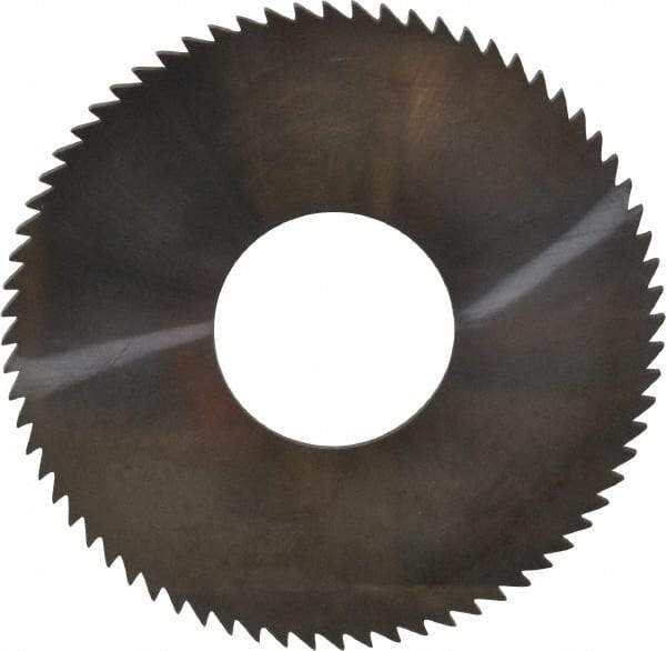 Made in USA - 2-3/4" Diam x 0.064" Blade Thickness x 1" Arbor Hole Diam, 72 Tooth Slitting and Slotting Saw - Arbor Connection, Solid Carbide, Concave Ground - Strong Tooling