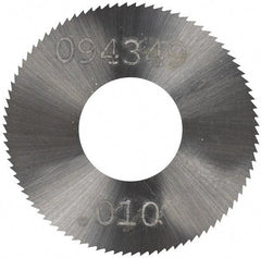 Made in USA - 1" Diam x 0.01" Blade Thickness, 3/8" Arbor Hole Diam, 98 Teeth, Solid Carbide Jeweler's Saw - Uncoated - Strong Tooling