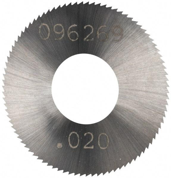 Made in USA - 1" Diam x 0.02" Blade Thickness, 3/8" Arbor Hole Diam, 98 Teeth, Solid Carbide Jeweler's Saw - Uncoated - Strong Tooling