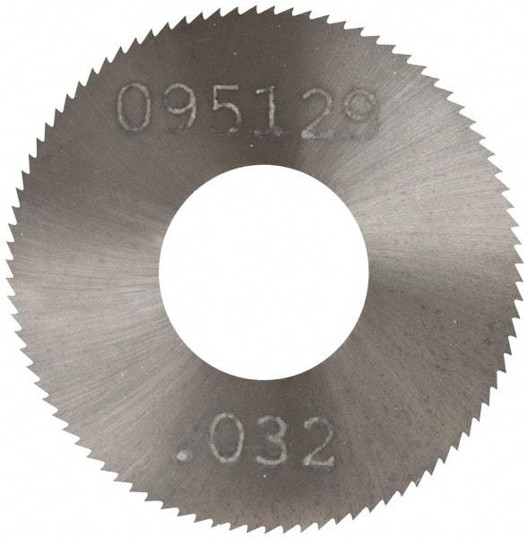 Made in USA - 1" Diam x 0.032" Blade Thickness, 3/8" Arbor Hole Diam, 98 Teeth, Solid Carbide Jeweler's Saw - Uncoated - Strong Tooling