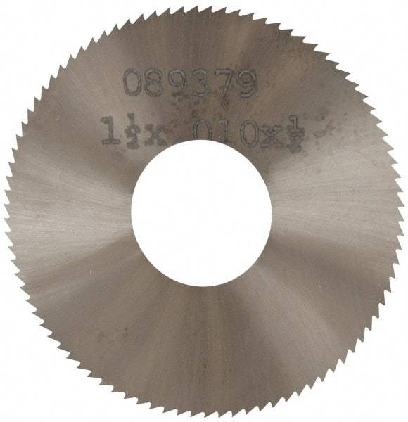 Made in USA - 1-1/2" Diam x 0.01" Blade Thickness, 1/2" Arbor Hole Diam, 130 Teeth, Solid Carbide, Jeweler's Saw - Uncoated - Strong Tooling