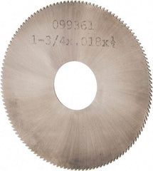 Made in USA - 1-3/4" Diam x 0.018" Blade Thickness, 1/2" Arbor Hole Diam, 130 Teeth, Solid Carbide, Jeweler's Saw - Uncoated - Strong Tooling