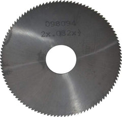 Made in USA - 2" Diam x 0.032" Blade Thickness, 1/2" Arbor Hole Diam, 110 Teeth, Solid Carbide Jeweler's Saw - Uncoated - Strong Tooling