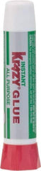 Krazy Glue - 0.07 oz Tube Clear Instant Adhesive - 1 min Working Time, Bonds to Ceramic, Leather, Metal, Plastic, Porcelain, Rubber, Vinyl & Wood - Strong Tooling