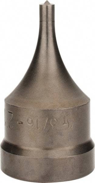 Cleveland Steel Tool - 17/32 Inch Diameter Round Ironworker Punch - 1-1/16 Inch Body Diameter, 1-7/32 Inch Head Diameter, 2-1/8 Inch Overall Length - Strong Tooling