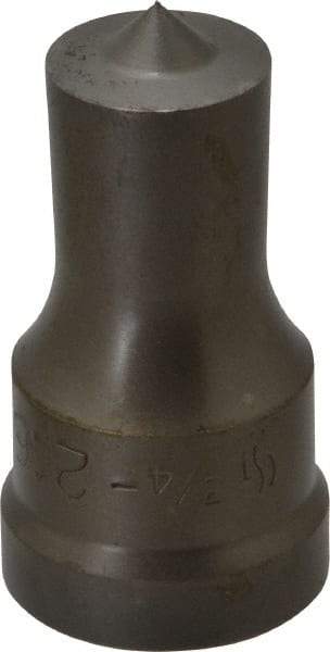 Cleveland Steel Tool - 3/4 Inch Diameter Round Ironworker Punch - 1-1/32 Inch Body Diameter, 1-5/32 Inch Head Diameter, 1-15/16 Inch Overall Length - Strong Tooling