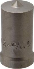 Cleveland Steel Tool - 1-1/16 Inch Diameter Round Ironworker Punch - 1-1/32 Inch Body Diameter, 1-5/32 Inch Head Diameter, 1-15/16 Inch Overall Length - Strong Tooling