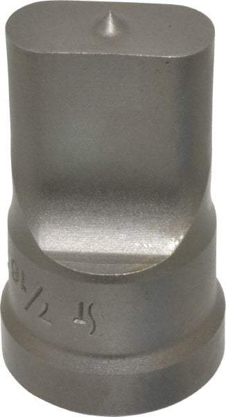 Cleveland Steel Tool - 7/16 Inch Wide Oblong Ironworker Punch - 1-1/32 Inch Body Diameter, 1-5/32 Inch Head Diameter, 1-15/16 Inch Overall Length - Strong Tooling