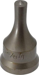 Cleveland Steel Tool - 13/32 Inch Diameter Round Ironworker Punch - 1-1/16 Inch Body Diameter, 1.24 Inch Head Diameter, 2-3/16 Inch Overall Length - Strong Tooling