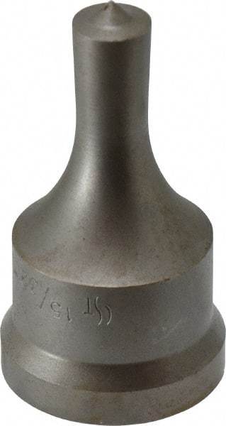 Cleveland Steel Tool - 15/32 Inch Diameter Round Ironworker Punch - 1-7/32 Inch Body Diameter, 1-3/8 Inch Head Diameter, 2-3/8 Inch Overall Length - Strong Tooling