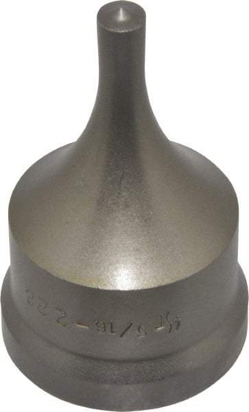 Cleveland Steel Tool - 5/16 Inch Diameter Round Ironworker Punch - 1-17/32 Inch Body Diameter, 1-11/16 Inch Head Diameter, 2-11/16 Inch Overall Length - Strong Tooling