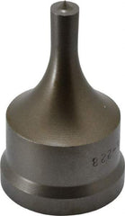 Cleveland Steel Tool - 3/8 Inch Diameter Round Ironworker Punch - 1-17/32 Inch Body Diameter, 1-11/16 Inch Head Diameter, 2-11/16 Inch Overall Length - Strong Tooling