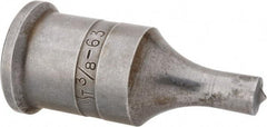 Cleveland Steel Tool - 3/8 Inch Diameter Round Ironworker Punch - 1 Inch Body Diameter, 1-3/16 Inch Head Diameter, 2-7/16 Inch Overall Length - Strong Tooling