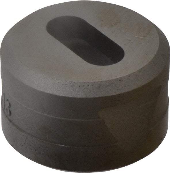 Cleveland Steel Tool - 1-3/32 Inch Long x 15/32 Inch Wide Oblong Ironworker Die - 1-13/16 Inch Head Diameter, 1-1/8 Inch Head Height - Strong Tooling