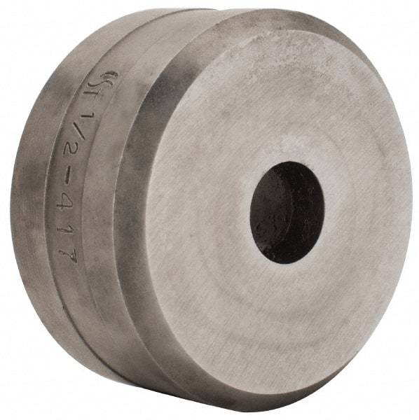 Cleveland Steel Tool - 1/2 Inch Diameter Round Ironworker Die - 2 Inch Head Diameter, 1 Inch Head Height - Strong Tooling