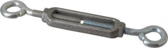 Made in USA - 96 Lb Load Limit, 5/16" Thread Diam, 2-9/16" Take Up, Aluminum Eye & Eye Turnbuckle - 3-7/16" Body Length, 7/32" Neck Length, 6-3/4" Closed Length - Strong Tooling