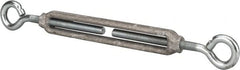 Made in USA - 144 Lb Load Limit, 3/8" Thread Diam, 2-7/8" Take Up, Aluminum Eye & Eye Turnbuckle - 6-7/8" Body Length, 1/4" Neck Length, 11-3/8" Closed Length - Strong Tooling