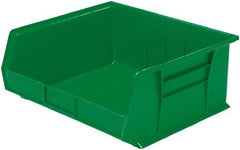 Akro-Mils - 75 Lb. Load Capacity, 14-3/4" Deep, Green Polymer Hopper Stacking Bin - 7" High x 16-1/2" Wide x 14-3/4" Long - Strong Tooling