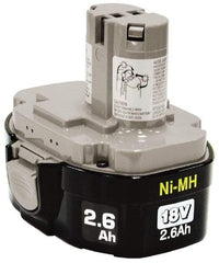 Makita - 18 Volt NiMH Power Tool Battery - 2.6 Ahr Capacity, 1 hr Charge Time, Series Mforce - Strong Tooling