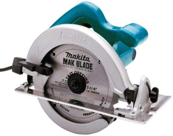 Makita - 10.5 Amps, 7-1/4" Blade Diam, 4,700 RPM, Electric Circular Saw - 120 Volts, 5/8" Arbor Hole, Right Blade - Strong Tooling