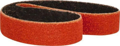 Norton - 1/2" Wide x 12" OAL, 80 Grit, Ceramic Abrasive Belt - Ceramic, Medium, Coated, Y Weighted Cloth Backing, Series R980 - Strong Tooling