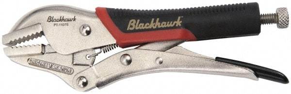 Blackhawk by Proto - 7-5/16" OAL Flat Jaw Locking Pliers - 1-25/32" Jaw Width, 5/8" Jaw Depth, Standard Handle - Strong Tooling