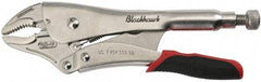 Blackhawk by Proto - 7-3/8" OAL Curved Jaw Locking Pliers - 1-17/32" Jaw Width, 1/2" Jaw Depth, Quick Release Handle - Strong Tooling