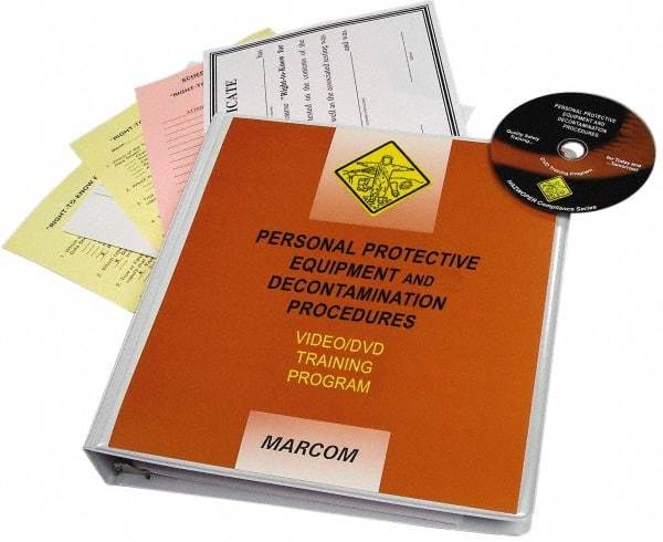 Marcom - Personal Protective Equipment & Decontamination Procedures, Multimedia Training Kit - 21 min Run Time DVD, English & Spanish - Strong Tooling