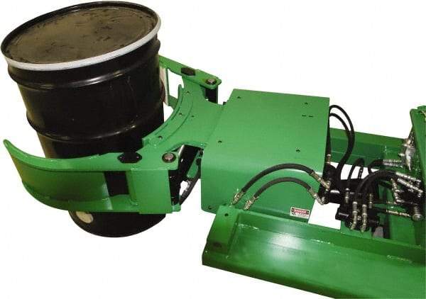 Valley Craft - 2,000 Lb Load Capacity, 30, 55 & 85 Gal Forklift Drum Rotator - Steel Wheels - Strong Tooling