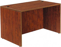 ALERA - Woodgrain Laminate Desk Shell - 47-1/4" Wide x 29-1/2" Deep x 29-5/8" High, Medium Cherry - Strong Tooling