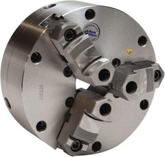 Buck Chuck Company - 3 Jaws, 6" Diam, Self Centering Manual Lathe Chuck - Plain Back Mount Spindle, Adjustable, Reversible, 3,000 Max RPM, 1-11/16" Through Hole Diam, Cast Iron - Strong Tooling