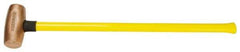 American Hammer - 10 Lb Head Nonsparking Hammer - 33" OAL, 30-1/2" Long Fiberglass Handle - Strong Tooling