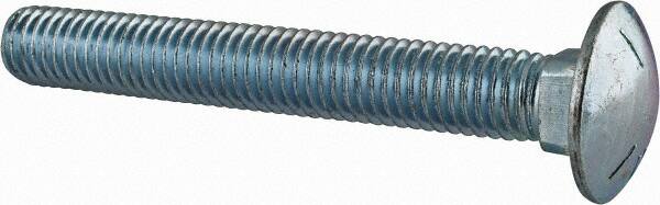 Value Collection - 1/2-13 UNC 3-3/4" Length Under Head, Standard Square Neck, Carriage Bolt - Grade 5 Steel, Zinc-Plated Finish - Strong Tooling