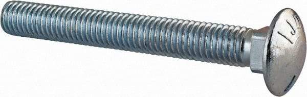 Value Collection - 1/2-13 UNC 4" Length Under Head, Standard Square Neck, Carriage Bolt - Grade 5 Steel, Zinc-Plated Finish - Strong Tooling