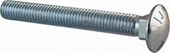 Value Collection - 1/2-13 UNC 4" Length Under Head, Standard Square Neck, Carriage Bolt - Grade 5 Steel, Zinc-Plated Finish - Strong Tooling