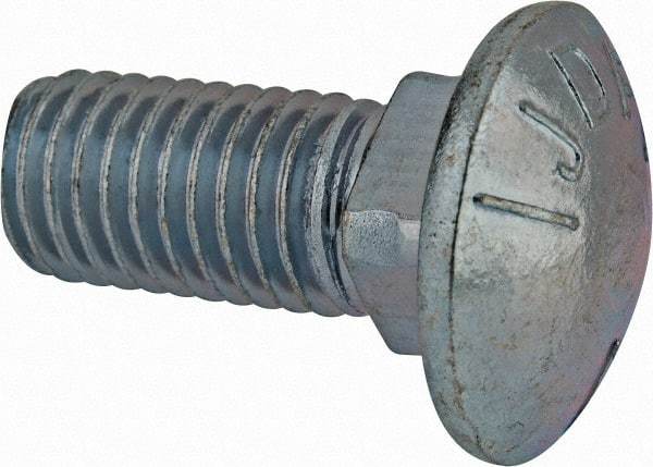 Value Collection - 5/8-11 UNC 1-1/2" Length Under Head, Standard Square Neck, Carriage Bolt - Grade 5 Steel, Zinc-Plated Finish - Strong Tooling