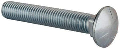 Value Collection - 5/8-11 UNC 4" Length Under Head, Standard Square Neck, Carriage Bolt - Grade 5 Steel, Zinc-Plated Finish - Strong Tooling