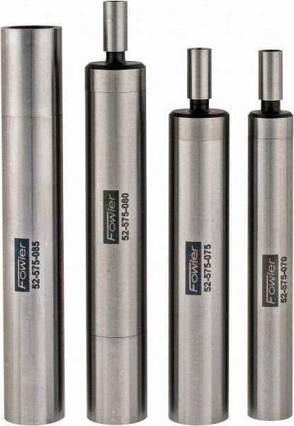 Fowler - 3/8, 1/2 Inch Shank Diameter, 0.0002 Inch Accuracy, Edge Finder Set - 0.5 Inch Head Diameter, Cylindrical Head Type, Includes 4 Attachments, Wooden Case, 4 Pieces - Strong Tooling