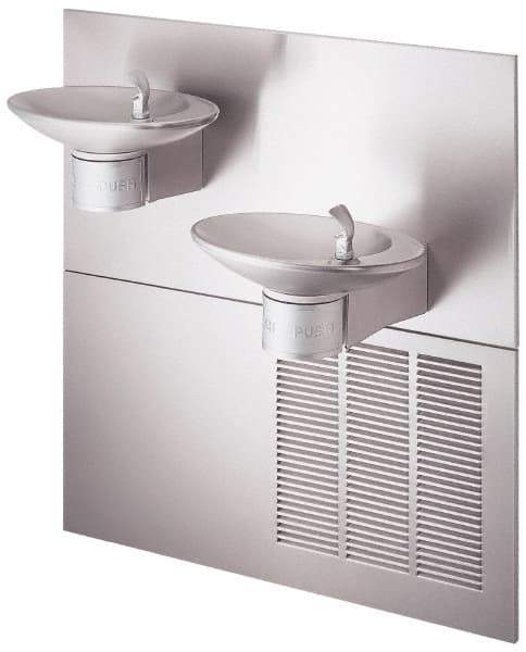 Halsey Taylor - 7.5 GPH Cooling Capacity Barrier Free Wall Mounted Water Cooler & Fountain - Bi-Level, 40 to 105 psi, 120 VAC Volts, 325 Watts, 4.5 Full Load Amperage, Stainless Steel - Strong Tooling