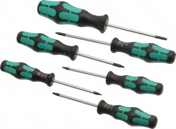 Wera - 6 Piece IP6 to IP15 Ergonomic Handle Torx Driver Set - IP6, IP7, IP8, IP9, IP10, IP15 - Strong Tooling