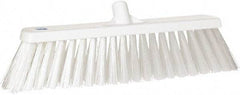 Vikan - 19" Heavy Duty Synthetic Push Broom - 4-25/64" Bristle Length, Plastic Block, European Threaded Handle Connection - Strong Tooling