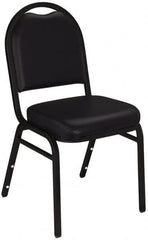 NPS - Vinyl Black Stacking Chair - Black Frame, 17 Inch Wide x 21 Inch Deep x 34 Inch High - Strong Tooling