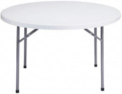 NPS - 29-1/2" High x 48" Diam, Round Folding Table - Speckled Gray - Strong Tooling