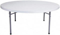 NPS - 29-1/2" High x 71" Diam, Round Folding Table - Speckled Gray - Strong Tooling