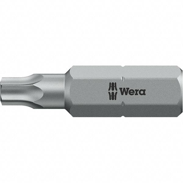 Wera - 1/4" Drive T20 Torx Screwdriver Bit - 1" OAL, Insert Bit - Strong Tooling